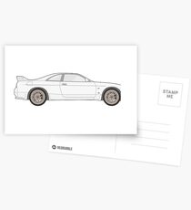 Nissan Skyline R33 GT-R (side) Postcards