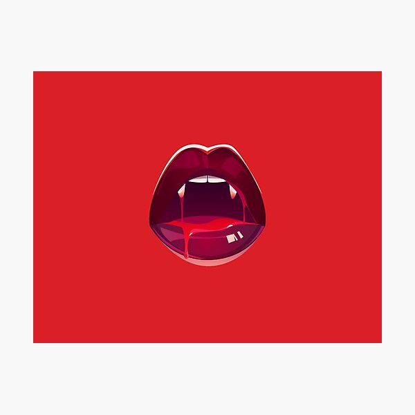 Item preview, Red Lady Vampire Halloween Lips designed and sold by Creepyhollow.