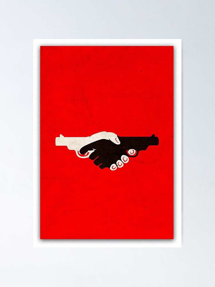 "Guns Handshake Design " Poster for Sale by Alwessam Redbubble