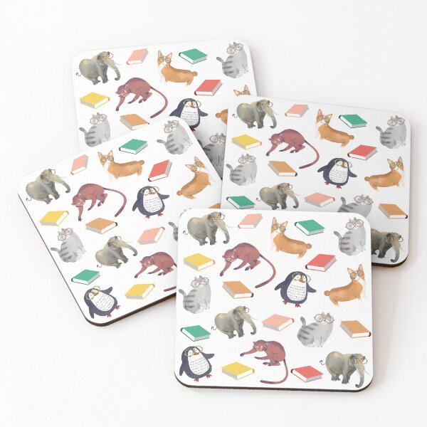 Item preview, Reading Is My Jam Introverted Animal and Books Sticker Pack and Pattern designed and sold by chloeinca.