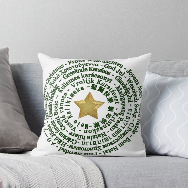 Item preview, Merry Christmas in Different Languages - Green design designed and sold by MaluC.