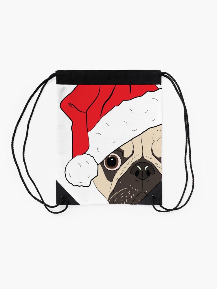 Drawstring Backpack French Bulldogs Xmas Christmas Dog Bags