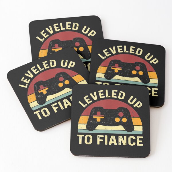 Item preview, Leveled Up To Fiance Just Engaged Newly Engaged Couple designed and sold by SeyedshiNaia.