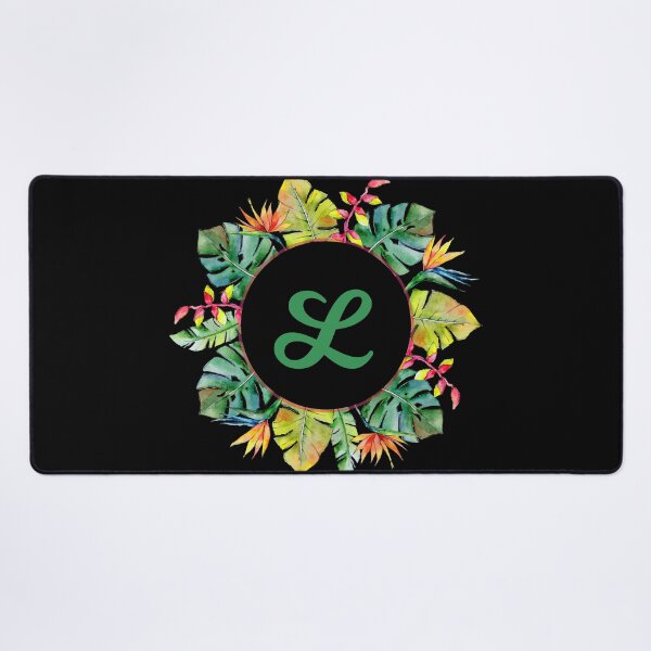 Item preview, Tropical Leaves Monogram L designed and sold by MysticMagpie.