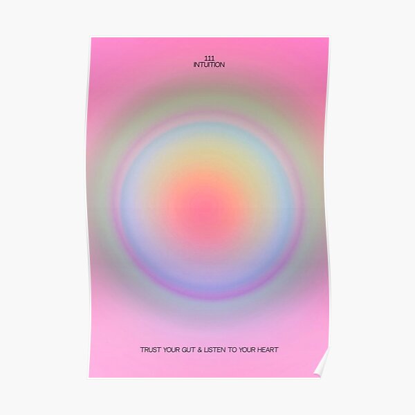 aesthetic angel number 111 intuition aura poster Poster