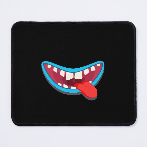 Item preview, Blue Halloween Cartoon Monster Mouth on Black designed and sold by Creepyhollow.