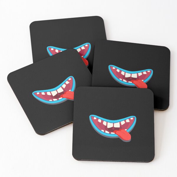 Item preview, Blue Halloween Cartoon Monster Mouth on Black designed and sold by Creepyhollow.