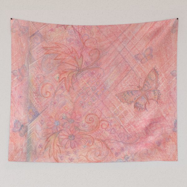 Item preview, Butterflies on pink designed and sold by Linda Bassett.
