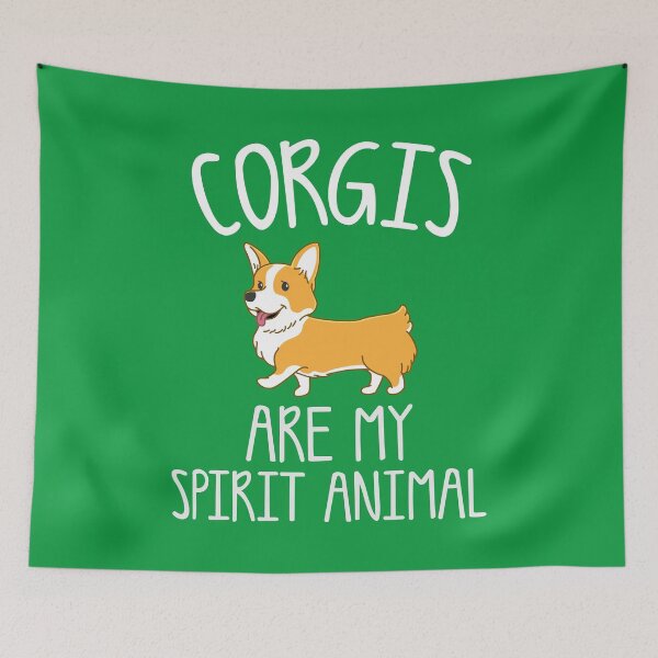 Item preview, Funny Dog Lover Quote Corgis Are My Spirit Animal designed and sold by thecooltable.