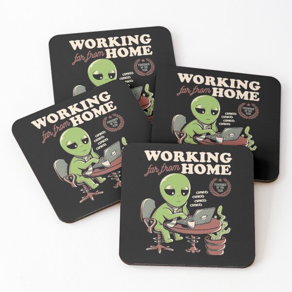 Item preview, Working Far From Home - Funny Alien Space Gift designed and sold by EduEly.