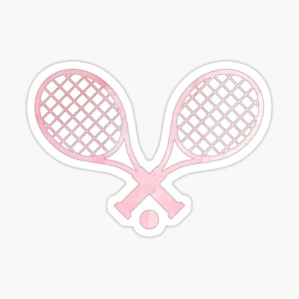 Raquette de tennis rose Sticker