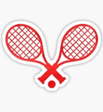 Tennisschläger Rot Sticker