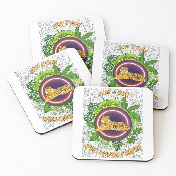Item preview, Just a girl who loves tigers - Colorful compositions, art and animals, funny drawings designed and sold by AdvanceDesign.