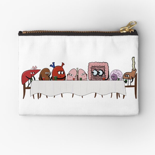 Body Dinner Party ! Happy Organs Zipper Pouch