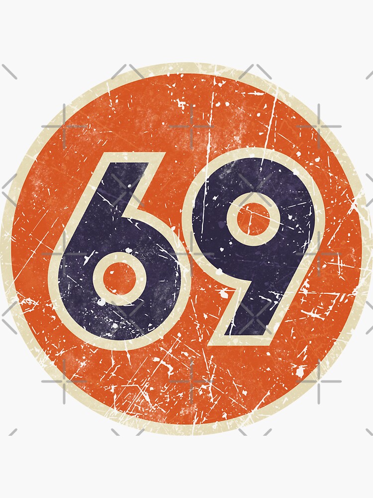 Sticker for Sale mit 69 Oil Vintage Station Startnummer von