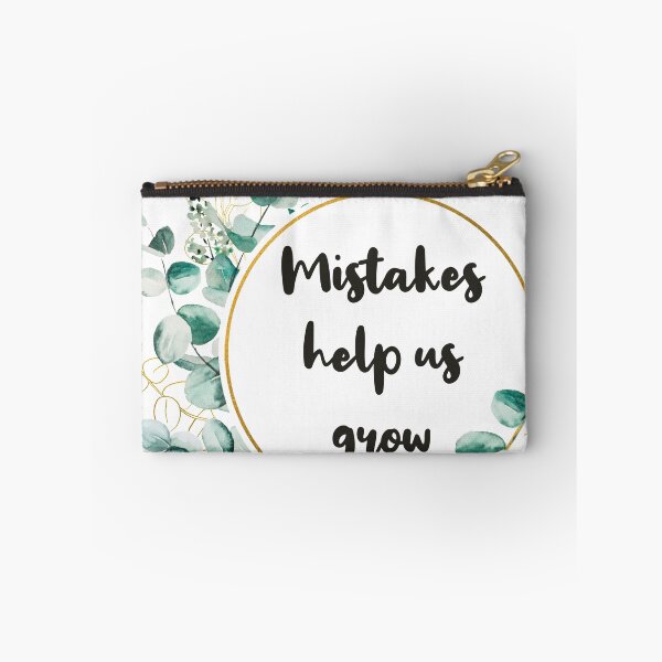 Item preview, Mistakes help us grow aesthetic black typography with winter green leaves detail designed and sold by Deegital18.