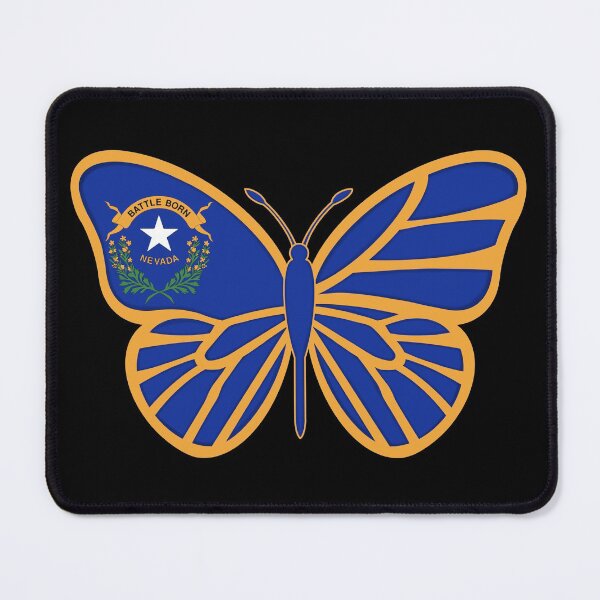 Item preview, State of Nevada Flag Butterfly (Black) designed and sold by Gsallicat.