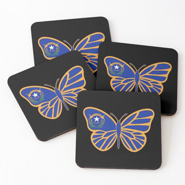 Item preview, State of Nevada Flag Butterfly (Black) designed and sold by Gsallicat.