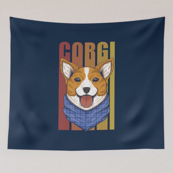 Item preview, Dog Lover Cute Corgi Wearing Bandana designed and sold by thecooltable.