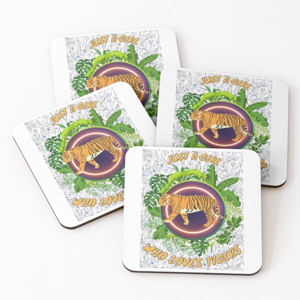 Item preview, Just a girl who loves tigers - Colorful compositions, art and animals, funny drawings designed and sold by AdvanceDesign.
