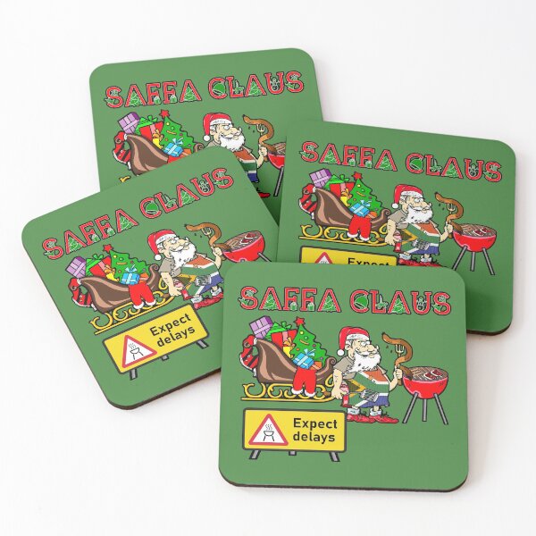 Item preview, SAFFA CLAUS expect delays stopped for a braai wors chops designed and sold by SolidEarthArt.