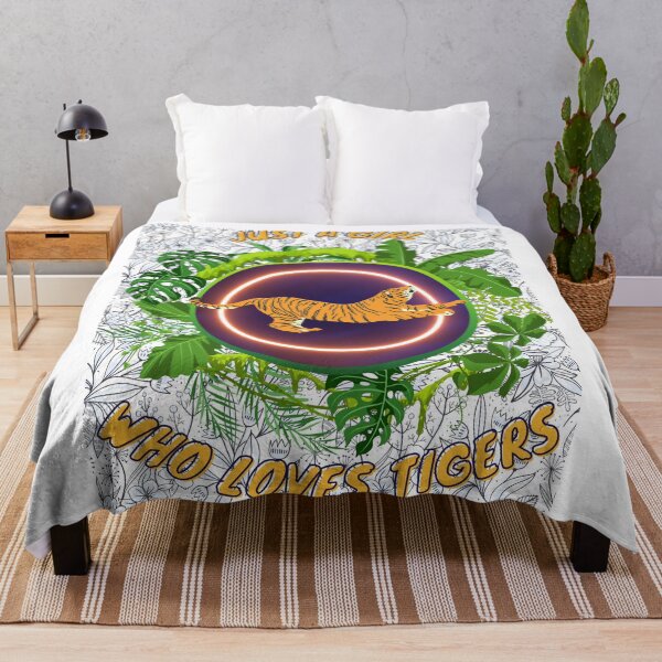 Item preview, Just a girl who loves tigers - Colorful compositions, art and animals, funny drawings designed and sold by AdvanceDesign.