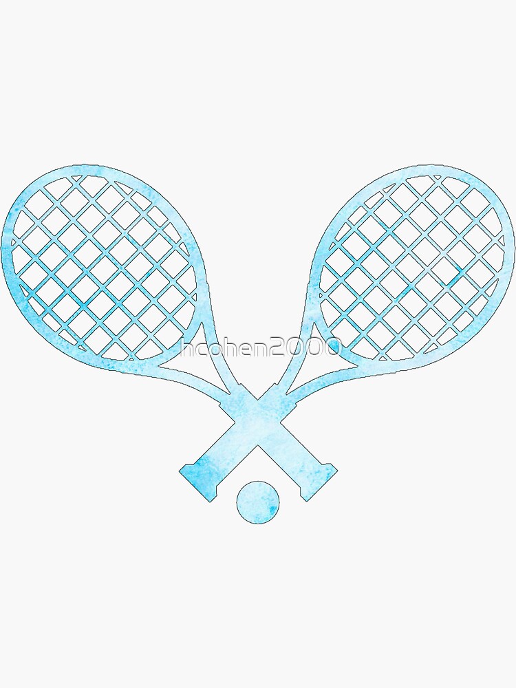 Tennis Racket Light Blue by hcohen2000