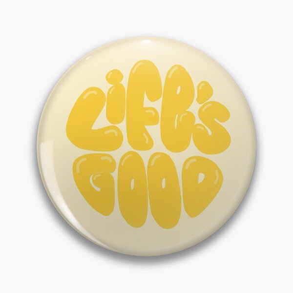 Item preview, Life's Good Lettering (Yellow) designed and sold by PepAndGrace.