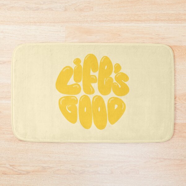 Item preview, Life's Good Lettering (Yellow) designed and sold by PepAndGrace.