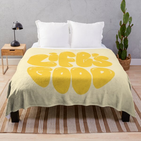 Item preview, Life's Good Lettering (Yellow) designed and sold by PepAndGrace.