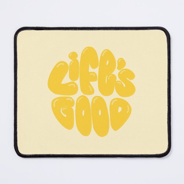 Item preview, Life's Good Lettering (Yellow) designed and sold by PepAndGrace.