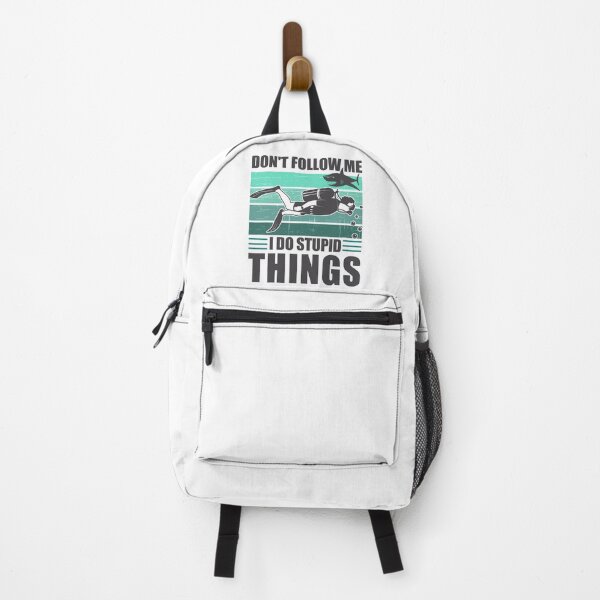 Item preview, Don't Follow Me I Do Stupid Things Scuba Diver designed and sold by DadJokeDescript.
