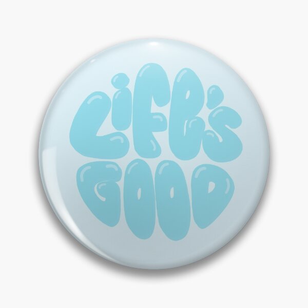 Item preview, Life's Good Lettering (Blue) designed and sold by PepAndGrace.
