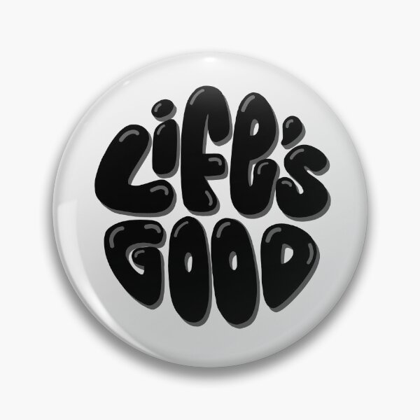 Item preview, Life's Good Lettering (Black) designed and sold by PepAndGrace.