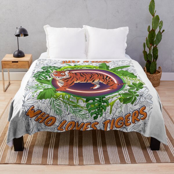 Item preview, Just a girl who loves tigers - Colorful compositions, art and animals, funny drawings designed and sold by AdvanceDesign.