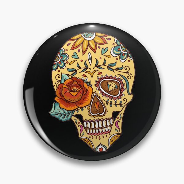Item preview, skull with floral designed and sold by cocoolcartoon.