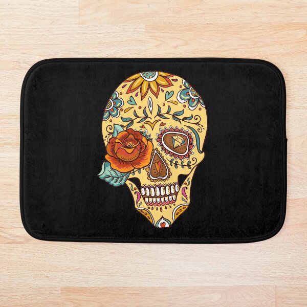 Artikelvorschau, Totenkopf mit Blumen entworfen und verkauft von cocoolcartoon.