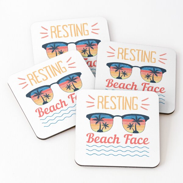Item preview, Resting Beach Face Cute Retro 70s Beach designed and sold by DadJokeDescript.