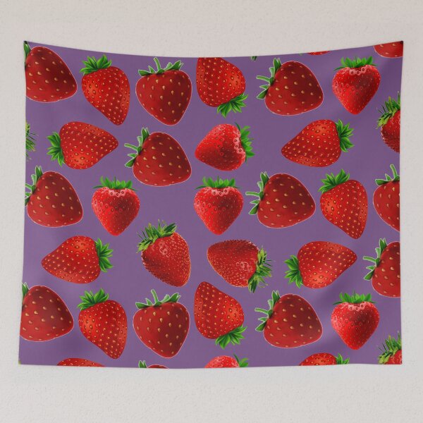 Item preview, strawberry hand drawn pattern designed and sold by Special-Ninja.