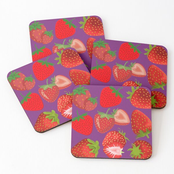 Item preview, strawberry hand drawn pattern designed and sold by Special-Ninja.