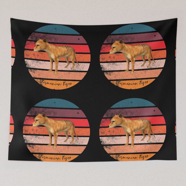 Item preview, The Extinct Tasmanian Tiger -Vintage Carnivorous Marsupial Tasmanian Tiger Design designed and sold by Red-ElYoubi.