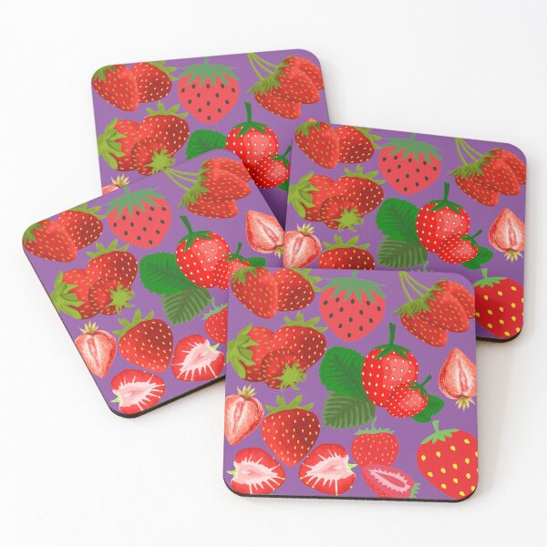Item preview, strawberry hand drawn pattern designed and sold by Special-Ninja.