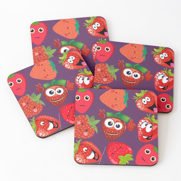 Item preview, strawberry hand drawn pattern designed and sold by Special-Ninja.