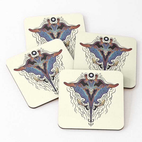 Item preview, Manta Ray Tattoo Design Colored designed and sold by Retartist.