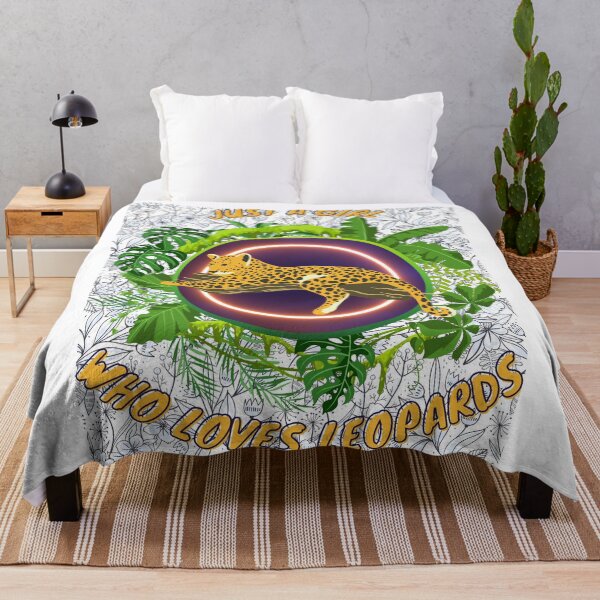 Item preview, Just a girl who loves leopards - Colorful compositions, art and animals, funny drawings designed and sold by AdvanceDesign.