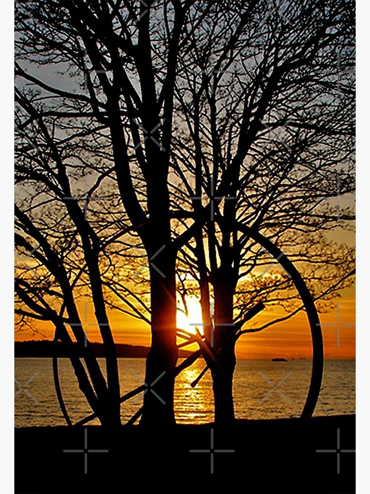 Thumbnail 2 of 2, Greeting Card, Sunset Through Art designed and sold by MaluC.