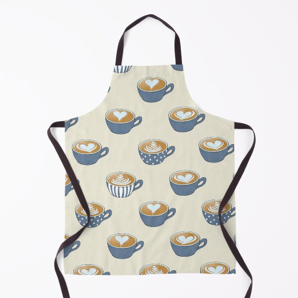 Item preview, Latte Art in Cute Blue Grey Coffee Mugs designed and sold by tanyadraws.