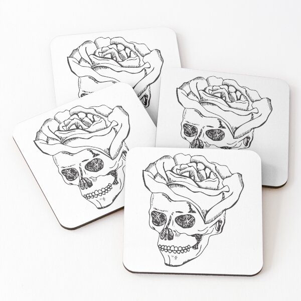 Item preview, Rose Of Skull Sticker designed and sold by Water Flick.