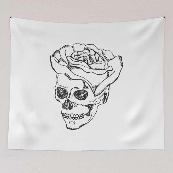 Item preview, Rose Of Skull Sticker designed and sold by Water Flick.