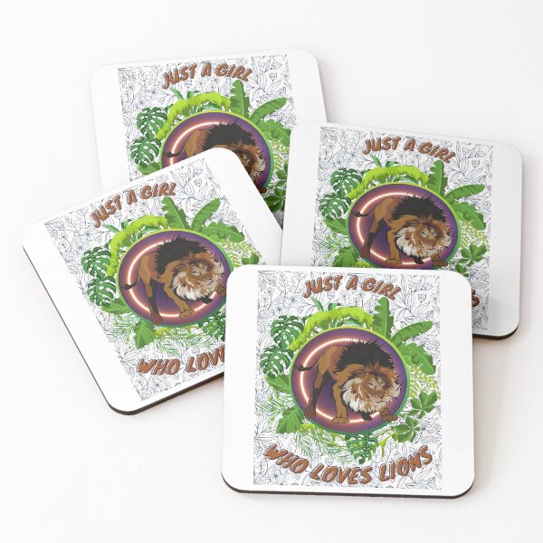 Item preview, Just a girl who loves lions - Colorful compositions, art and animals, funny drawings designed and sold by AdvanceDesign.